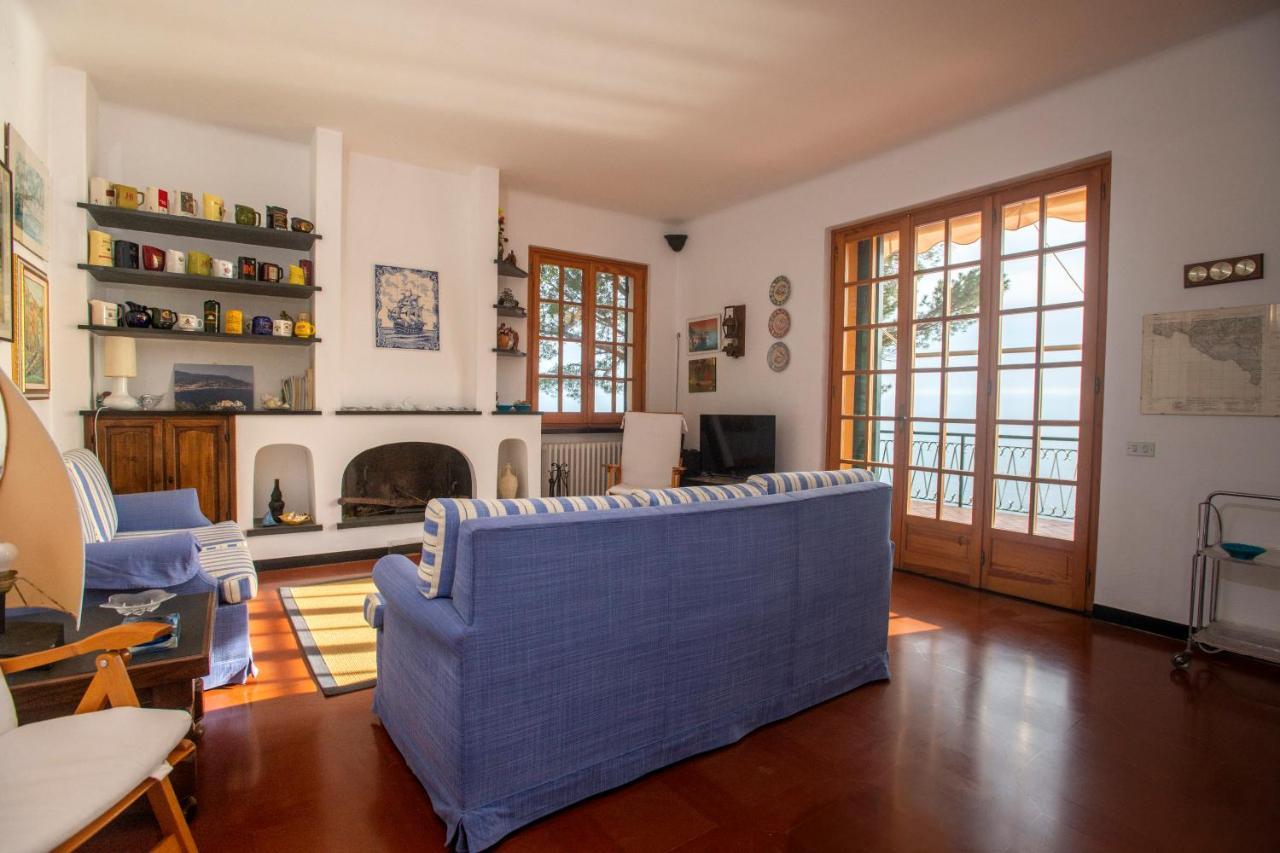 080 - La Villa Storica Il Vigneto 45B, Terrazza Sul Mare - Parcheggio Privato Gratis Moneglia Exteriér fotografie