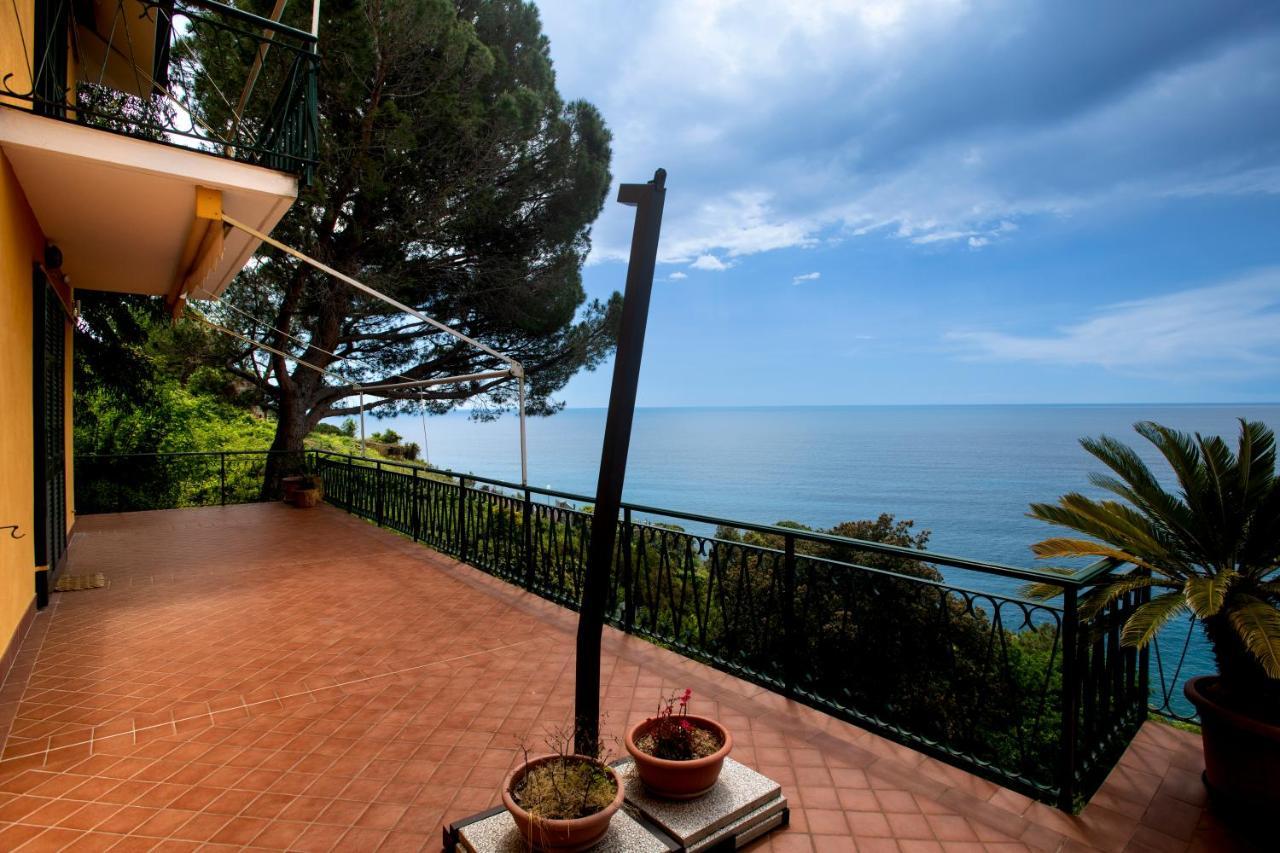 080 - La Villa Storica Il Vigneto 45B, Terrazza Sul Mare - Parcheggio Privato Gratis Moneglia Exteriér fotografie